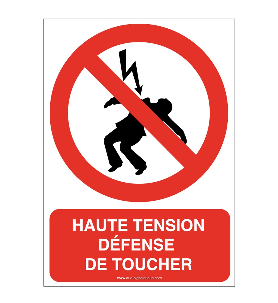 Panneau Haute tension défense de toucher-AI
