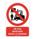 Panneau Ne pas marcher sous la charge-AI