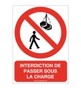 Panneau Interdiction de passer sous une charge-AI