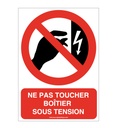 Panneau Ne pas toucher boitier sous tension-AI