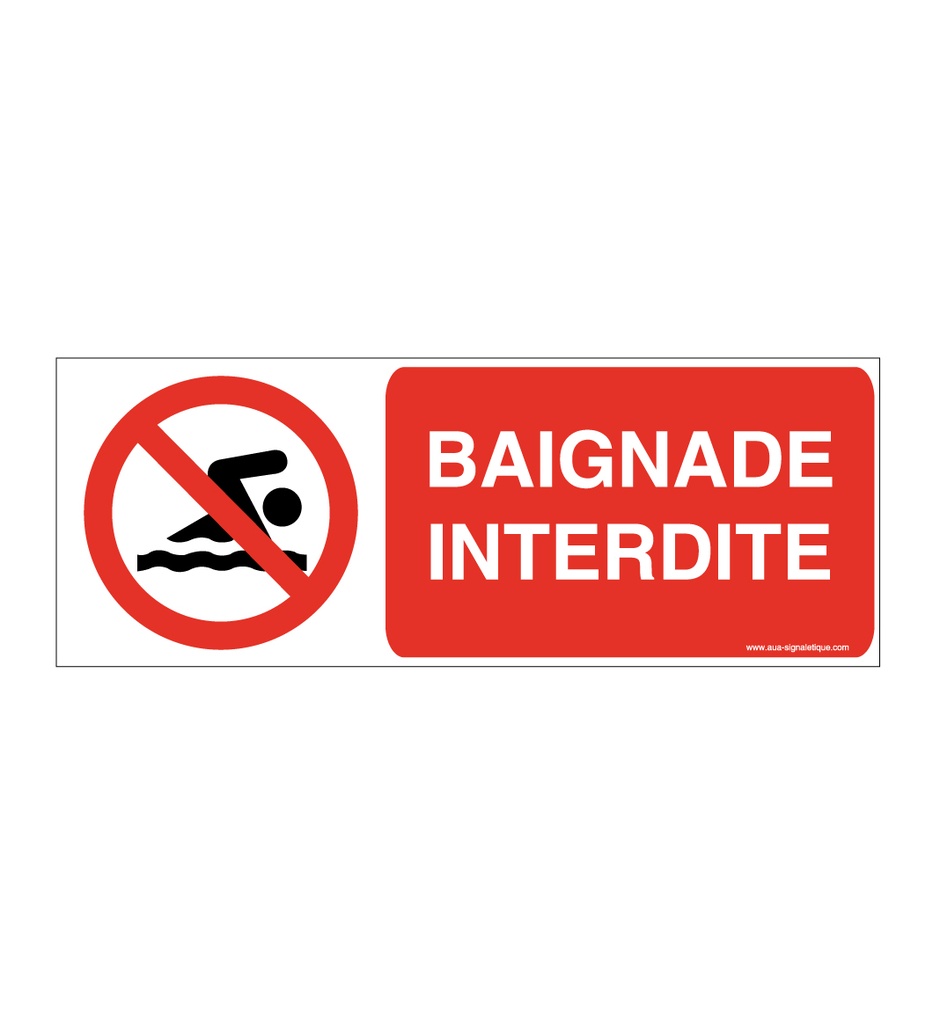 Panneau Baignade interdite-B