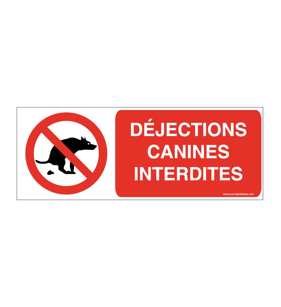 Panneau Déjections canines interdites-B