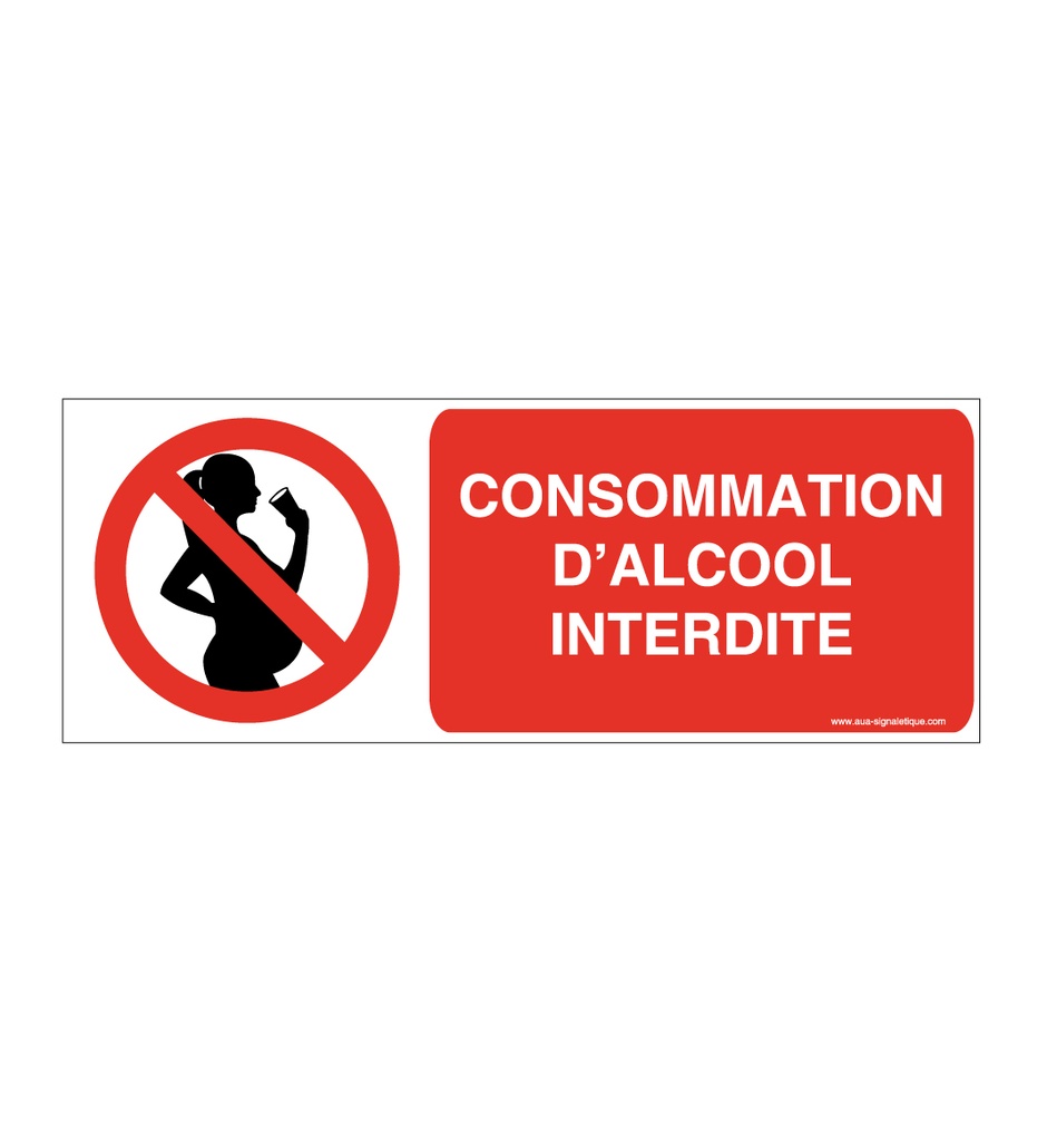 Panneau Consommation d'alcool interdite-B