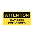 Panneau Matières explosives