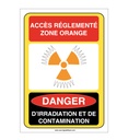 Accès réglementé orange danger irra et conta
