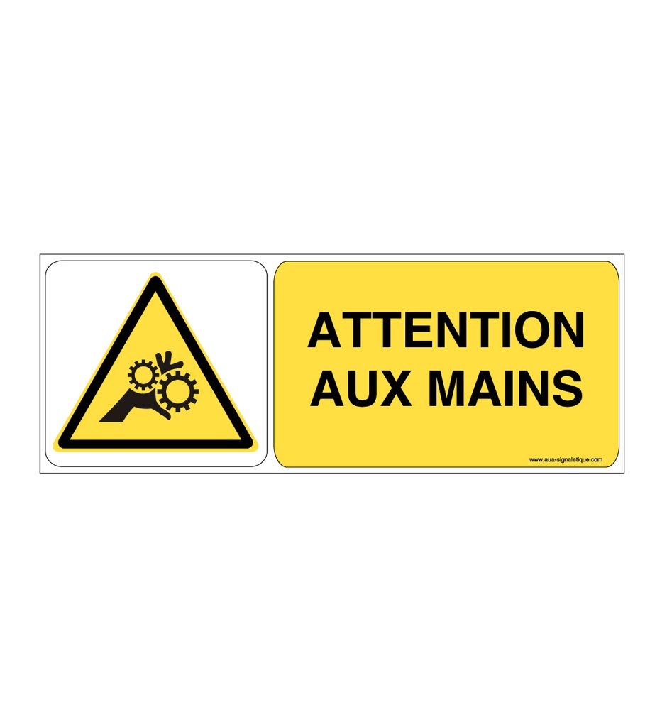 Panneau Attention aux Mains 02