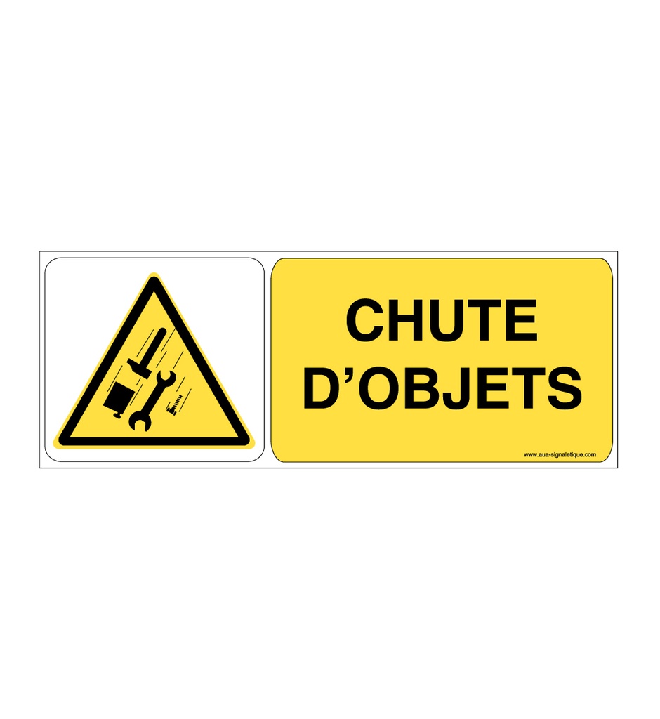 Panneau Chute d'Objets