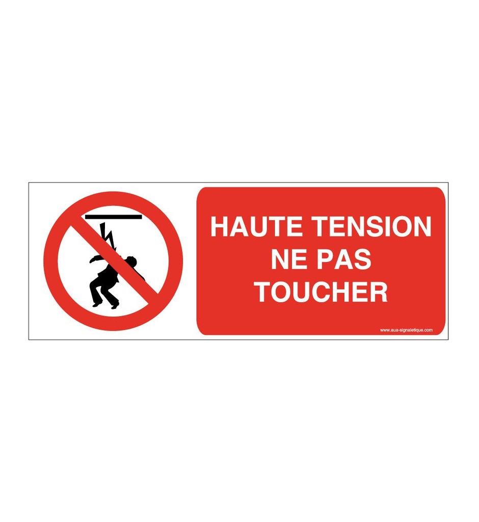 Panneau Haute tension ne pas toucher-B