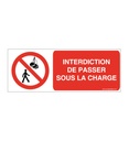 Panneau Interdiction de passer sous la charge-B