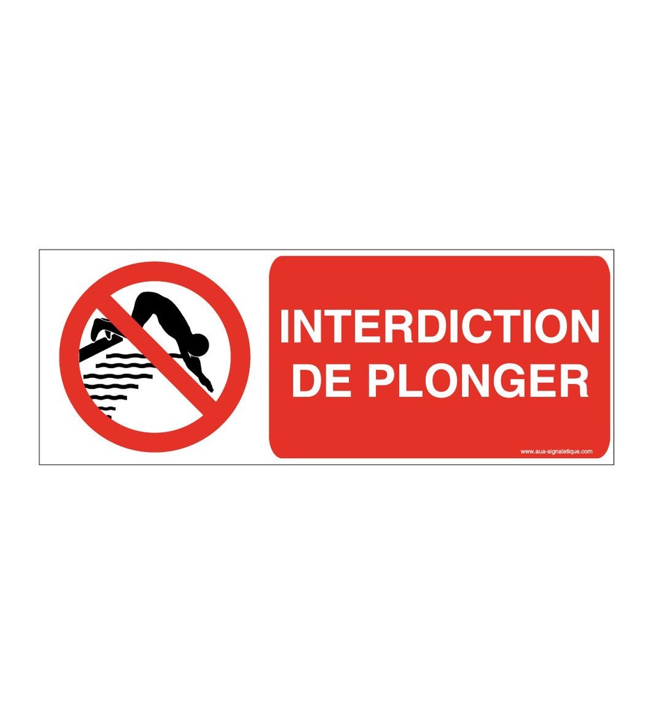 Panneau Interdiction de plonger-B