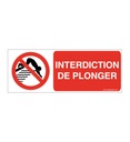 Panneau Interdiction de plonger-B