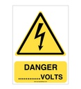 Panneau Danger Volts - V