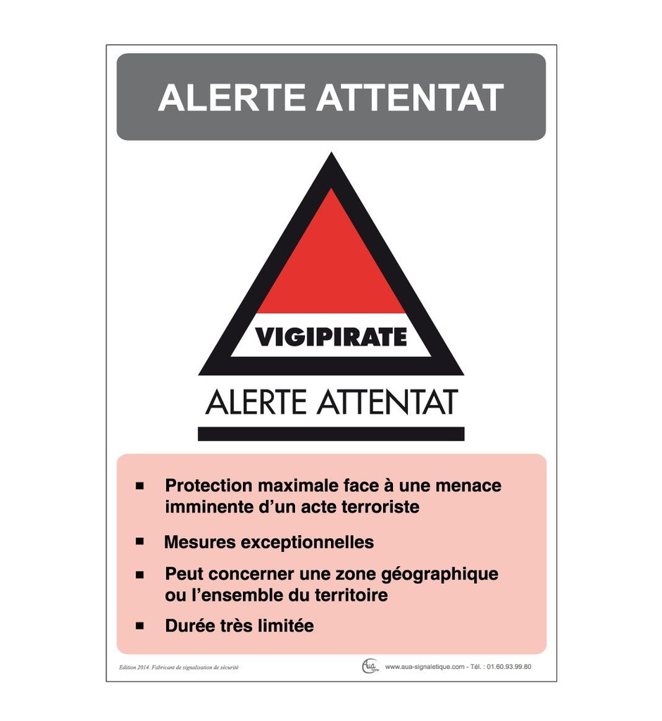 Panneau Alerte Attentat Vigipirate - V