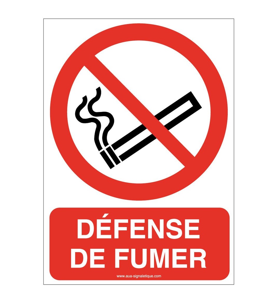 Panneau Défense de fumer-AI