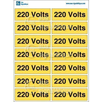 [3935-F] Planche Pictogrammes 220 Volts