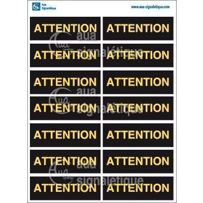 [3936-F] Planche Pictogrammes Attention