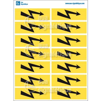 [3938-F] Planche Pictogrammes Eclair Noir