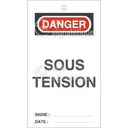 Lot 10 étiquettes de sécurité en PVC imprimé - Danger sous tension