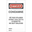 Lot 10 étiquettes de sécurité en PVC imprimé - Condamné