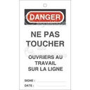 Lot 10 étiquettes de sécurité en PVC imprimé - Ne pas toucher Ouvrier au travail sur la ligne