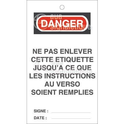 Lot 10 étiquettes de sécurité en PVC imprimé - Ne pas enlever l'étiquette...