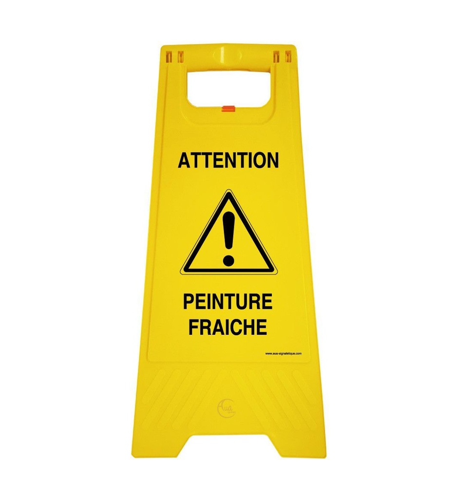 Chevalet de signalisation peinture fraiche - Poids 1KG en plastique jaune
