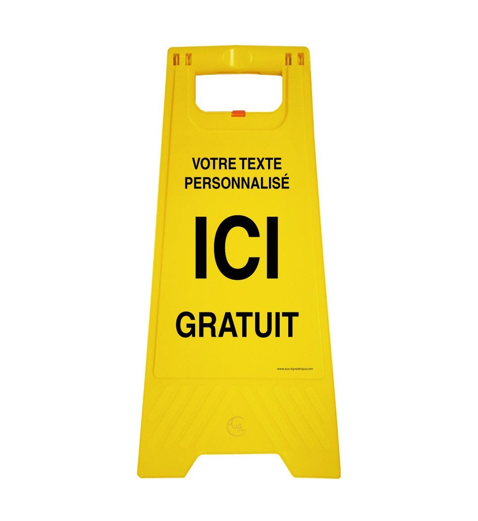 [5621-v] Chevalet de signalisation Sur-mesure en plastique jaune