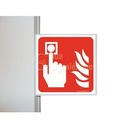 Drapeau Alarme incendie - F005 - PVC 1.5mm -200x200 mm