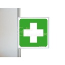 Drapeau Premiers secours - E003 - PVC 1.5mm -200x200 Mm ISO 7010