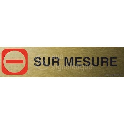 [1631163] Plaque de porte sur-mesure Aluminium brossé Doré 200x50 mm