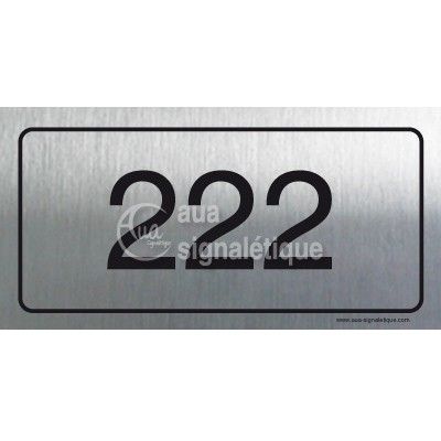 [1631185] Plaque Numéro de chambre - Aluminium Brossé