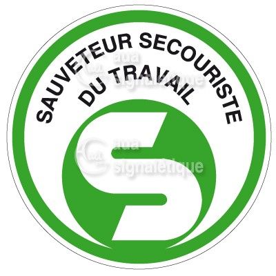 Etiquettes Sauveteur Secouriste Travail