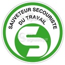 Etiquettes Sauveteur Secouriste Travail