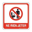 Ne rien Jeter dans les WC PvcSign