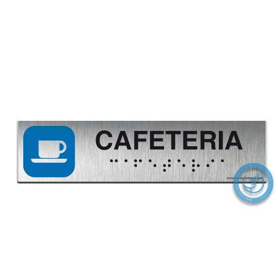 Alu Brossé - Braille - Cafeteria 200x50mm