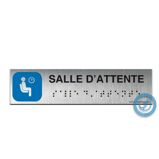 Alu Brossé - Braille - Salle d'attente 200x50mm