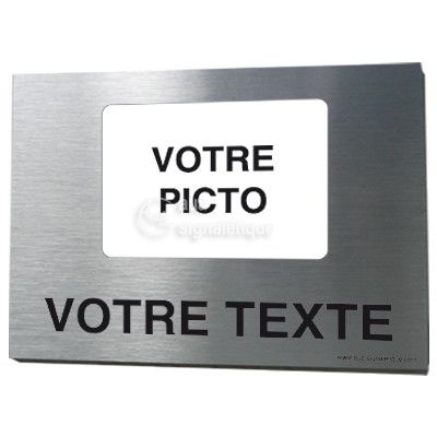[7460-F] Plaque Alu Brossé A5 Sur-Mesure