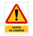 PANNEAU SORTIE DE CAMIONS EN AKILUX 5mm -Format 600 x 800 mm