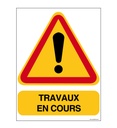 PANNEAU TRAVAUX EN COURS EN AKILUX 5mm -Format 600 x 800 mm