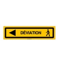 PANNEAU KD DEVIATION PIETONS AKILUX 5 mm -800 x 200 mm GAUCHE