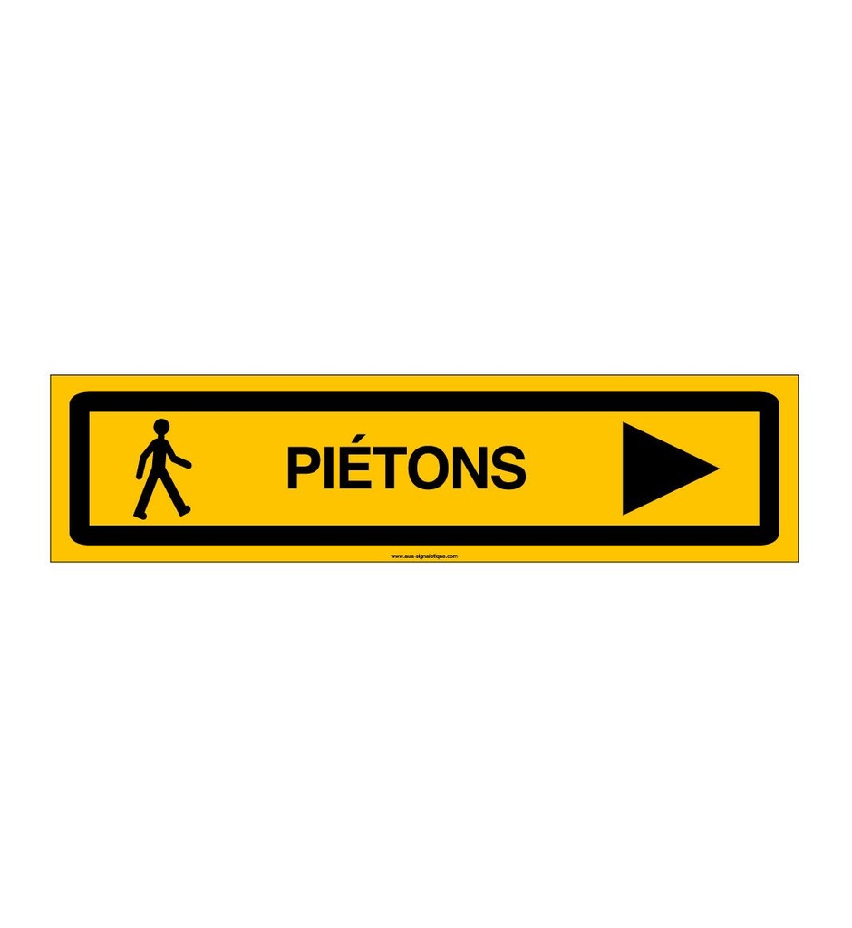 PANNEAU KD PIETONS AKILUX 5 mm -800 x 200 mm DROITE