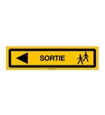 PANNEAU KD SORTIE PIETONS AKILUX 5 mm -800 x 200 mm GAUCHE