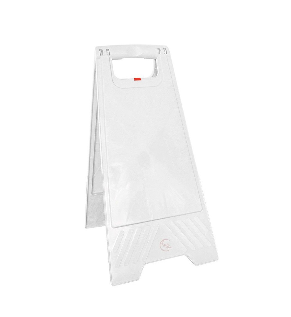 [201720] Chevalet signalisation vierge sans marquage - Poids 1KG en plastique blanc