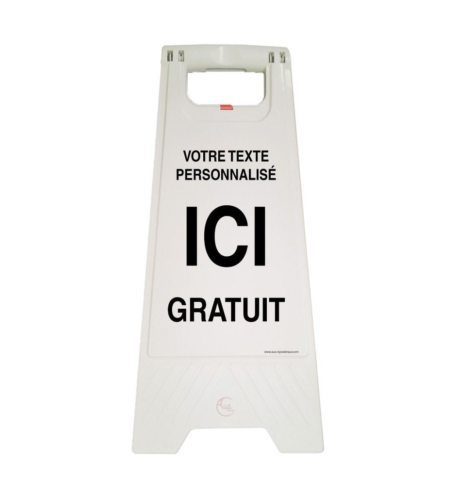 [201721-blanc] Chevalet de signalisation Sur-mesure en plastique blanc