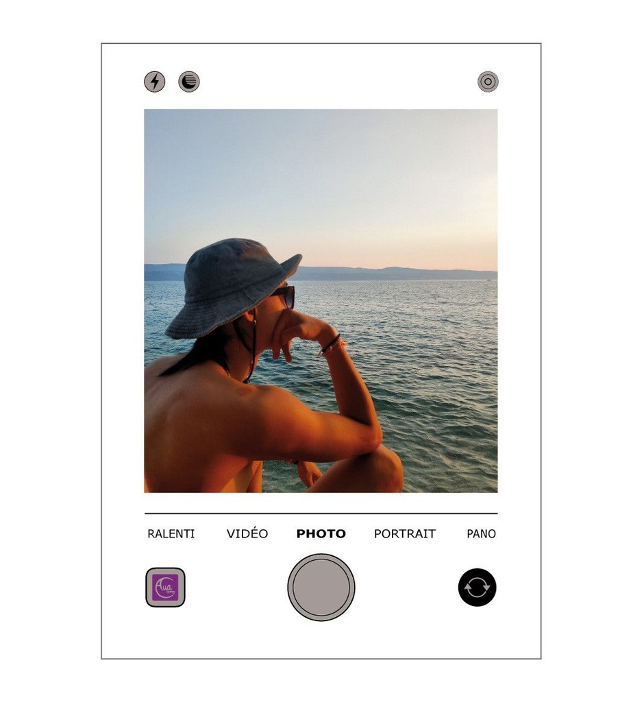 [201742] Plaque IPHONE Photo personnalisée sans socle - Photo imprimée sur plexiglass transparent