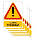 Lot de 5 Panneaux De Chantier AKILUX 5mm - AK14 - Sortie De Camions - 600x800 mm