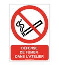 Panneau Défense de fumer dans l'atelier-AI