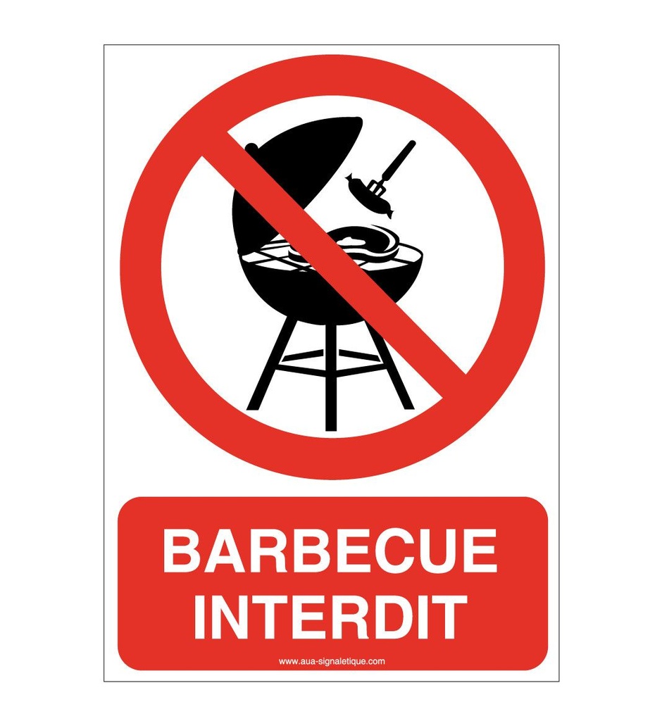Panneau Barbecue Interdit - Verti