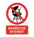 Panneau Barbecue Interdit - Verti