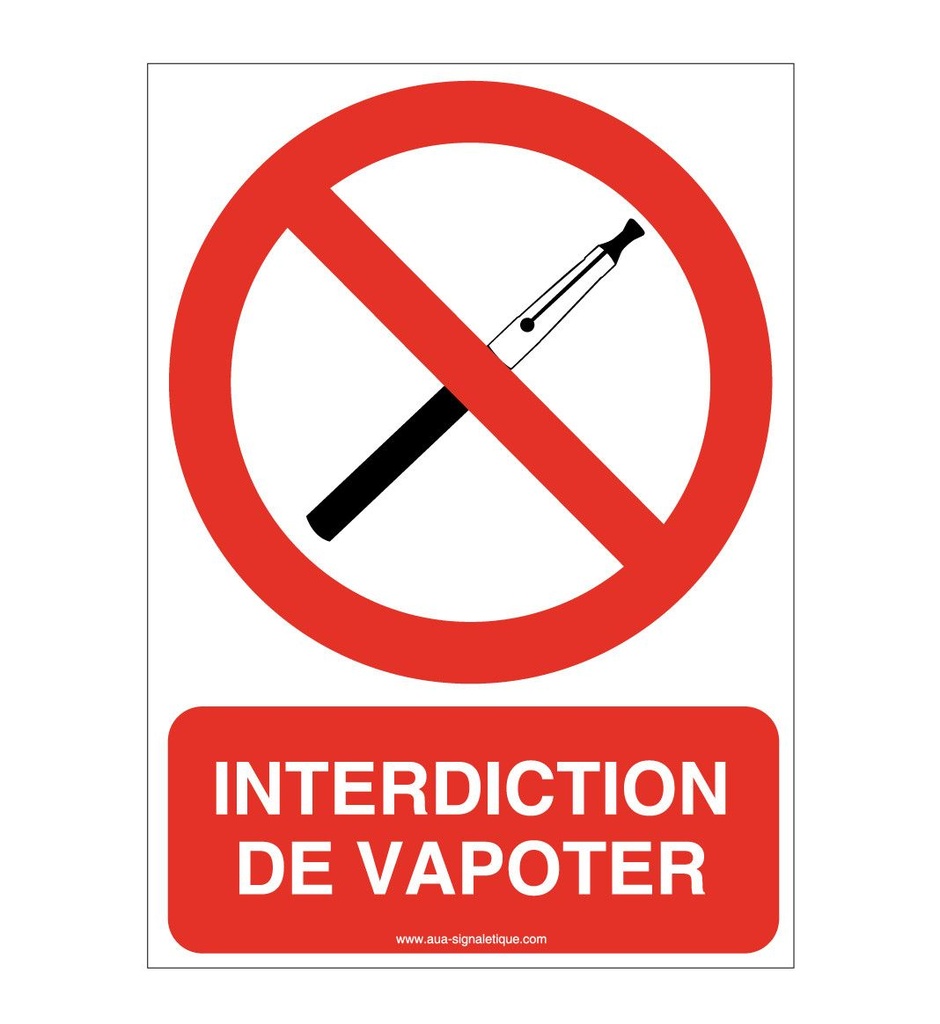 Panneau Interdiction de Vapoter - Verti